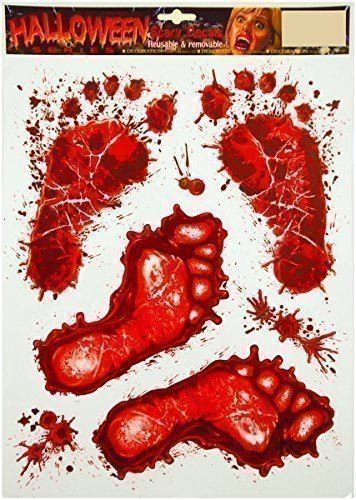 4 Bloody Footprint Stickers