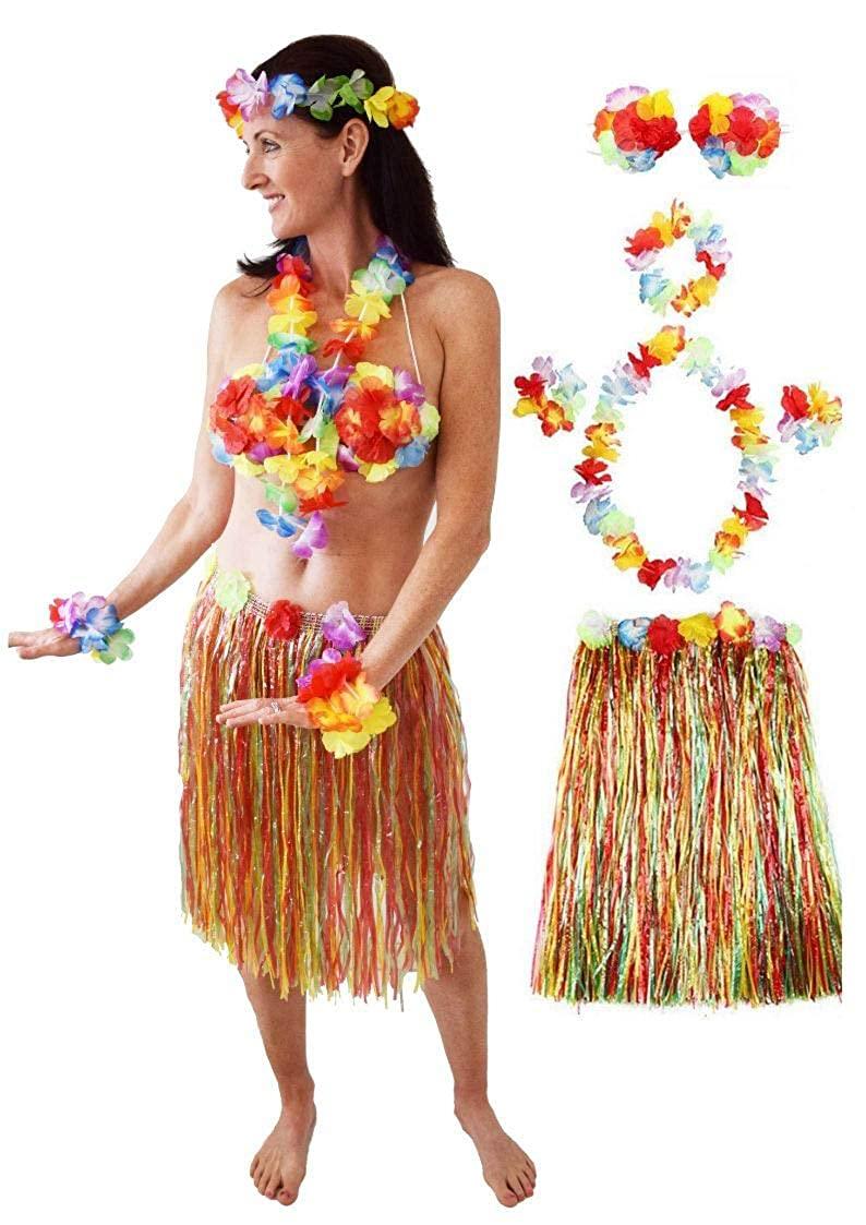 Hawaiian Party Skirt and Bra Set