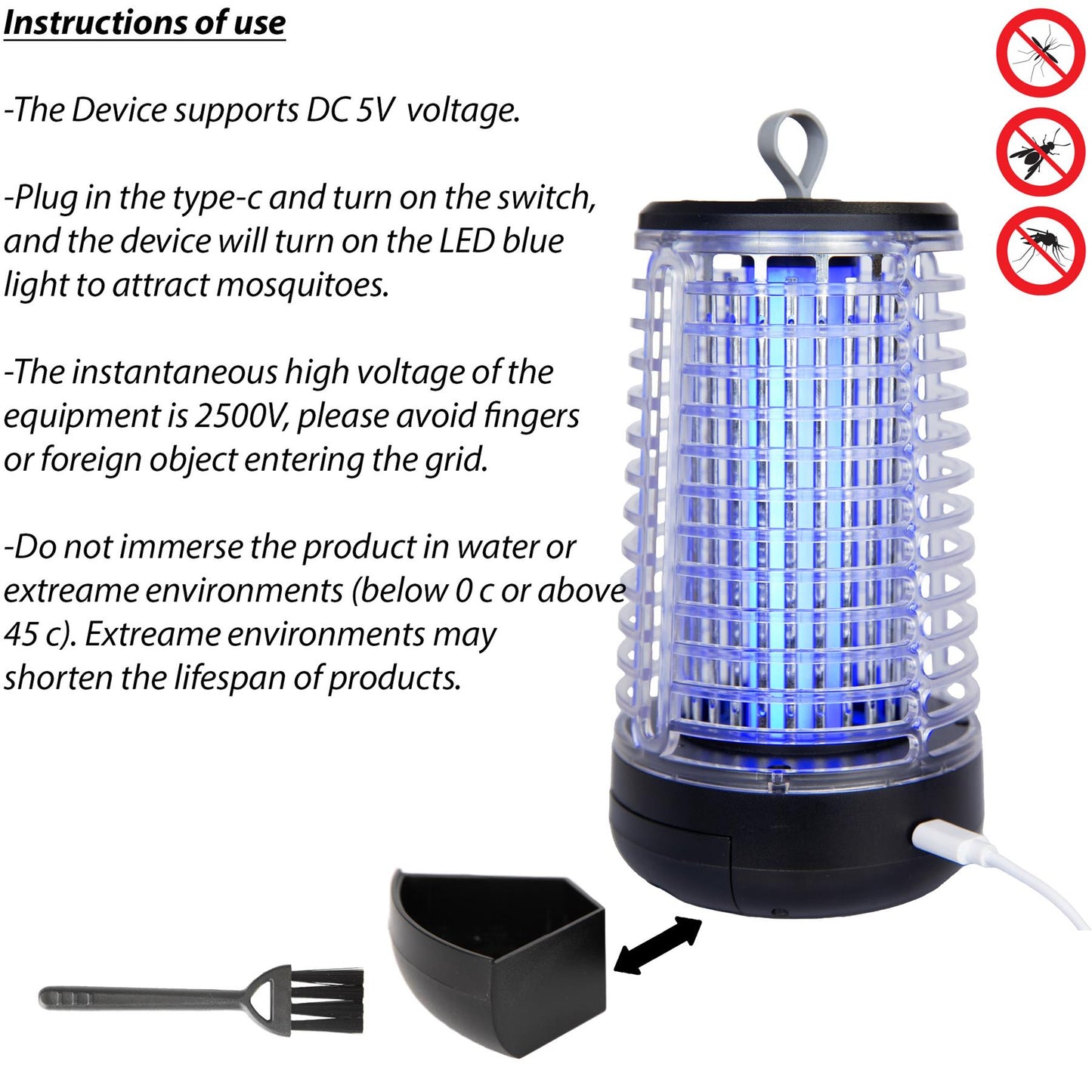 Mosquito Killer UV Lamp USB Powered 2.5W