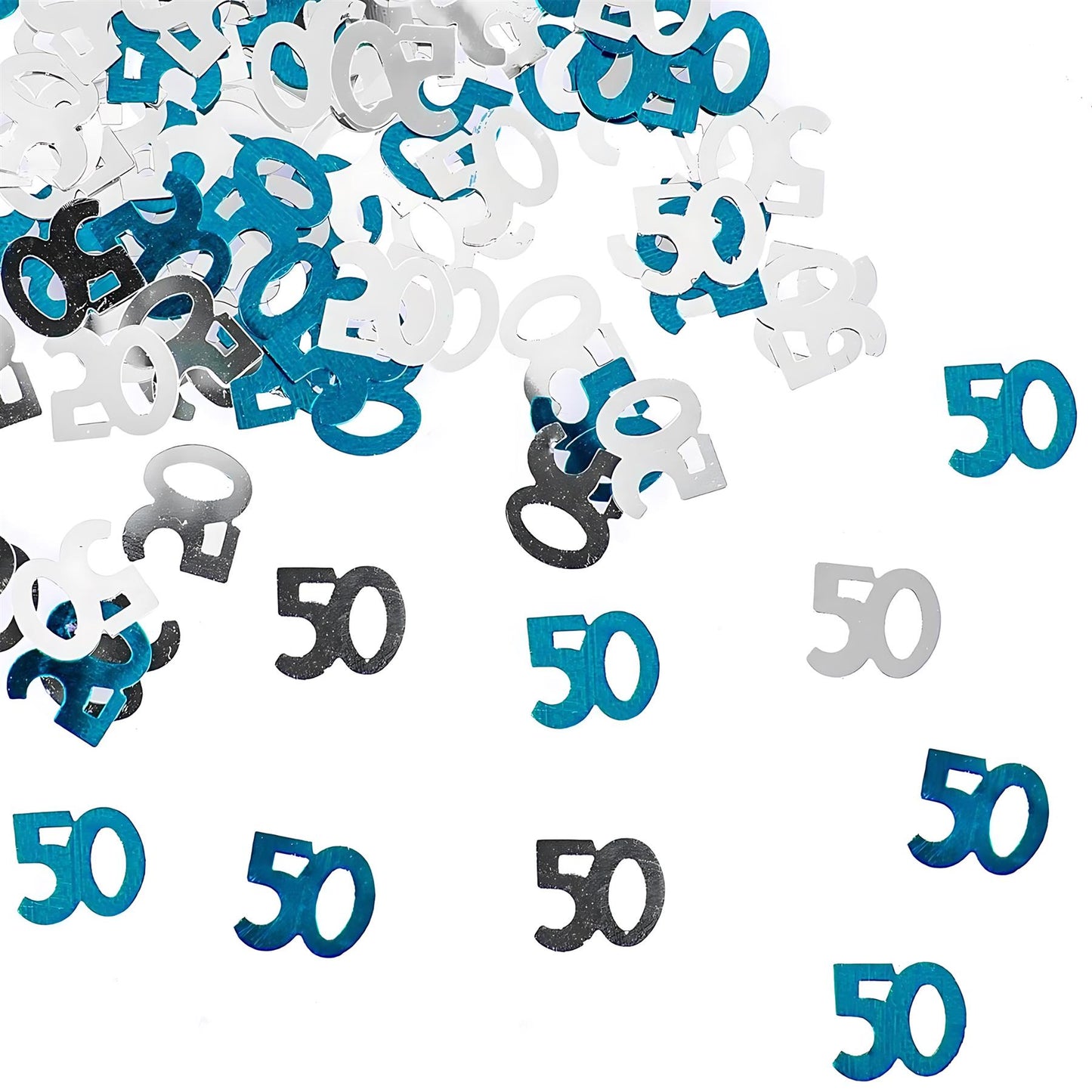 50th Blue Happy Birthday Confetti Sprinkles - 14g