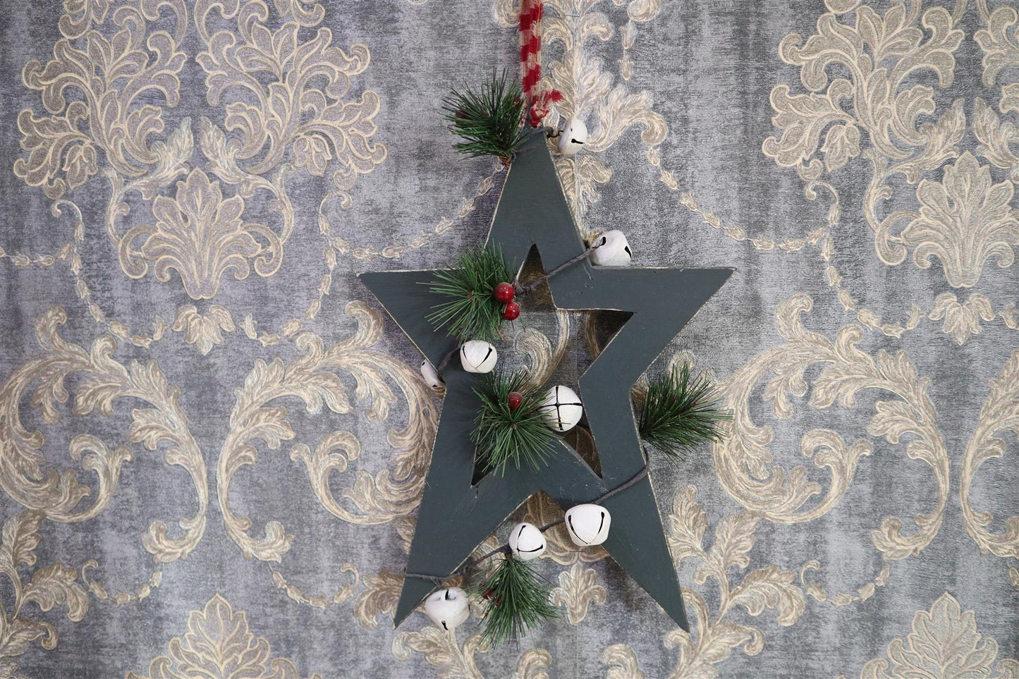 Hanging Decorations Green Star 30cm