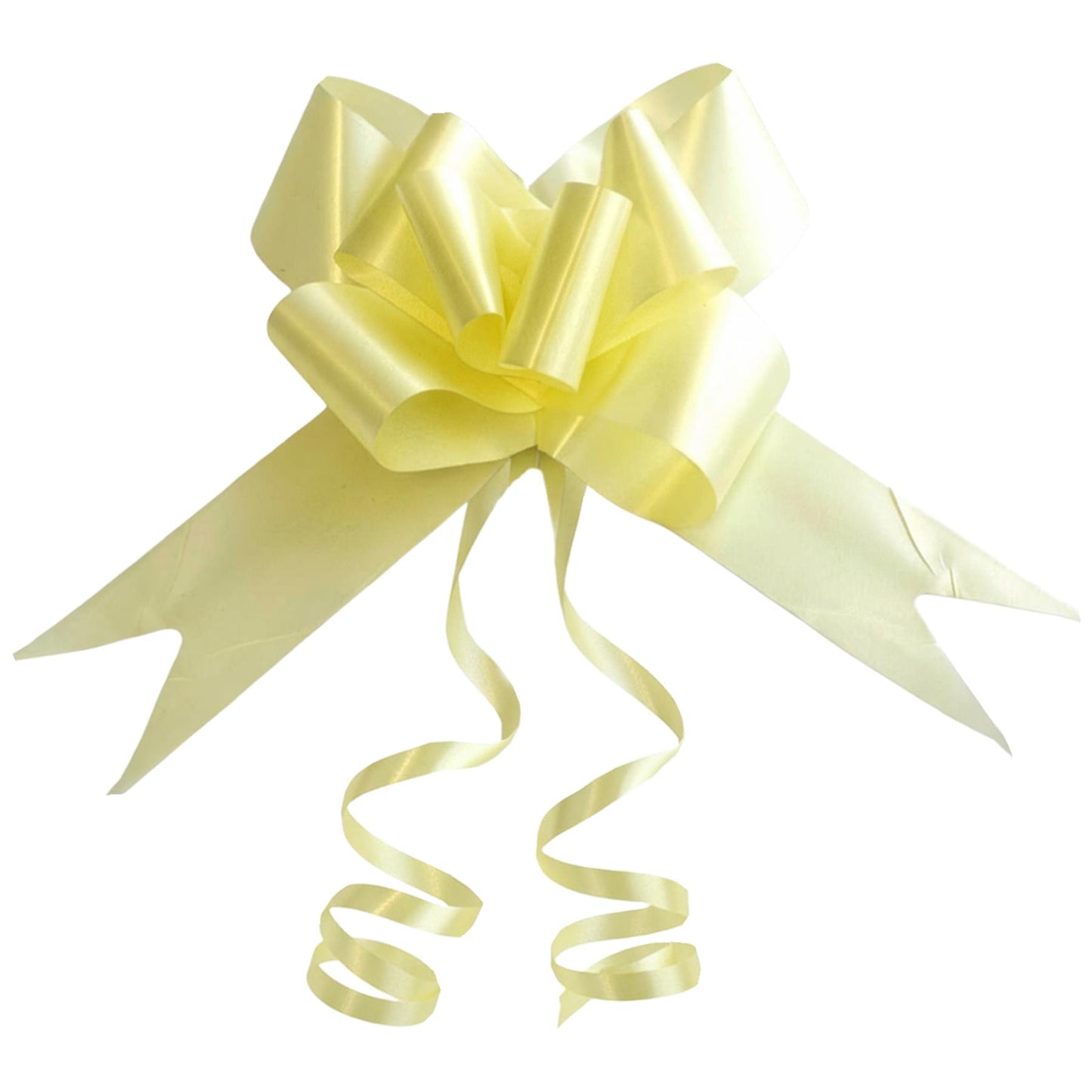 Shatchi 20pcs Light Yellow 30mm/3cm Pull Bows Gift Wrap & Hampers