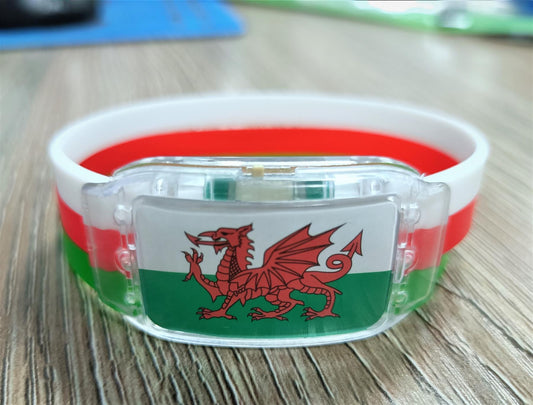 Welsh Wales Flag Led Bracelet