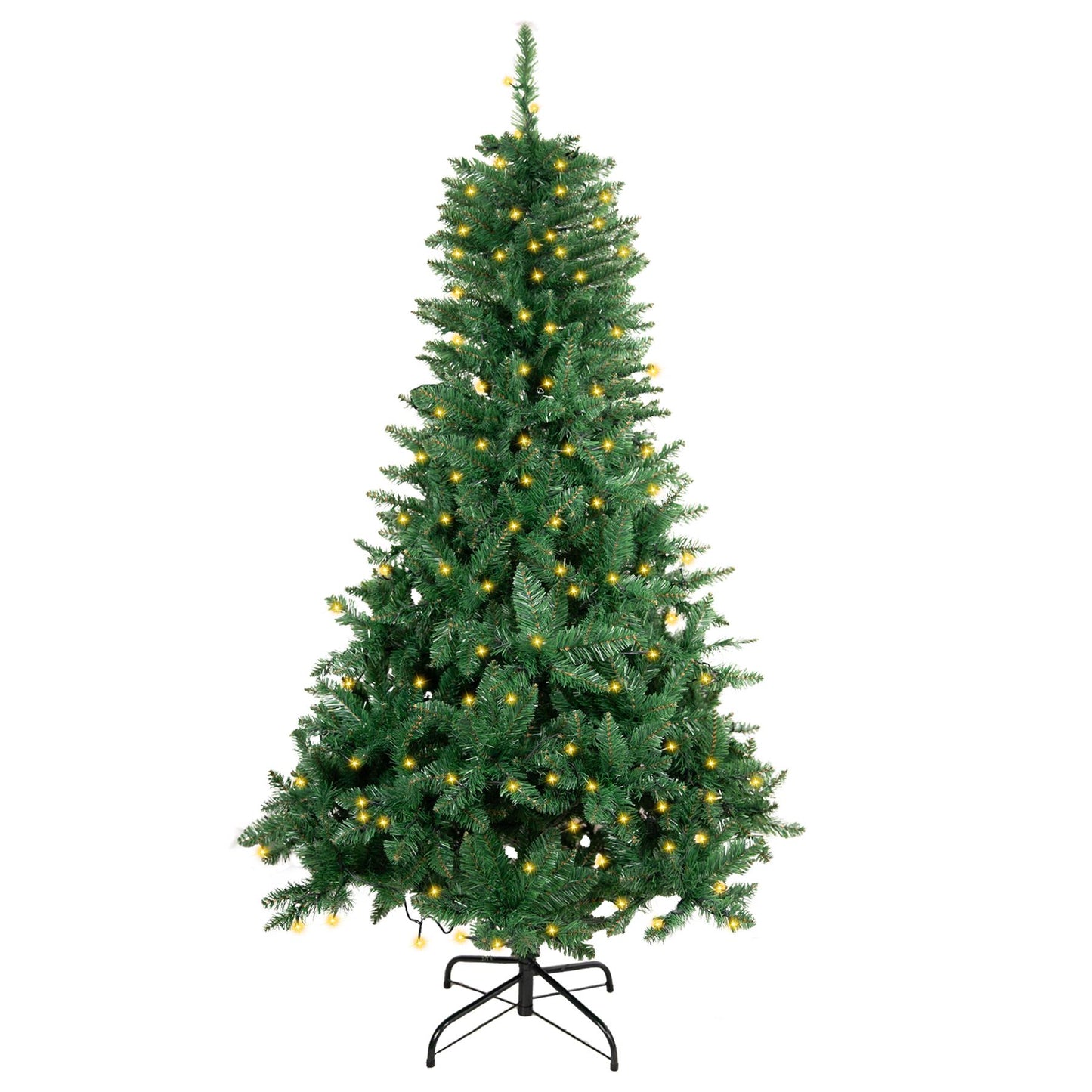 6ft Pre-Lit Green Christmas Tree with White LEDs