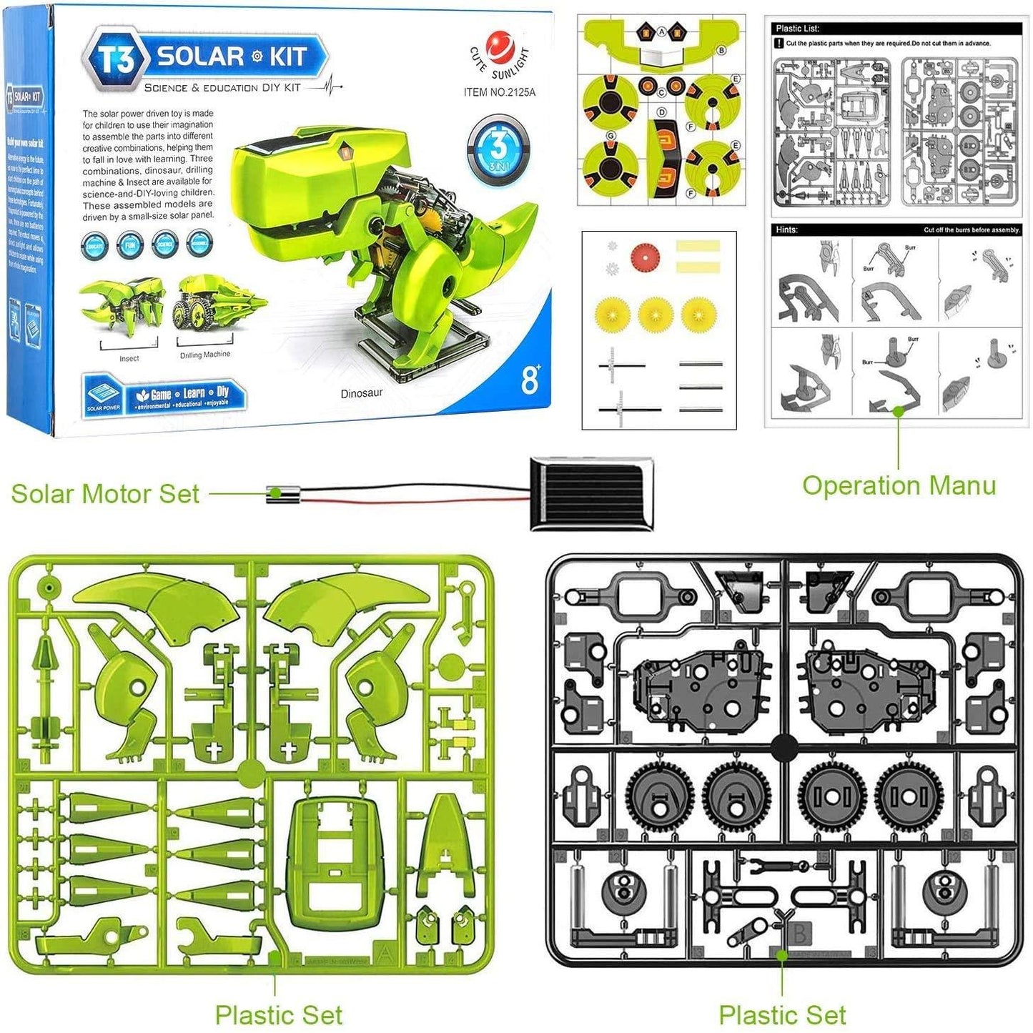 3-in-1 Solar Robot DIY Kit