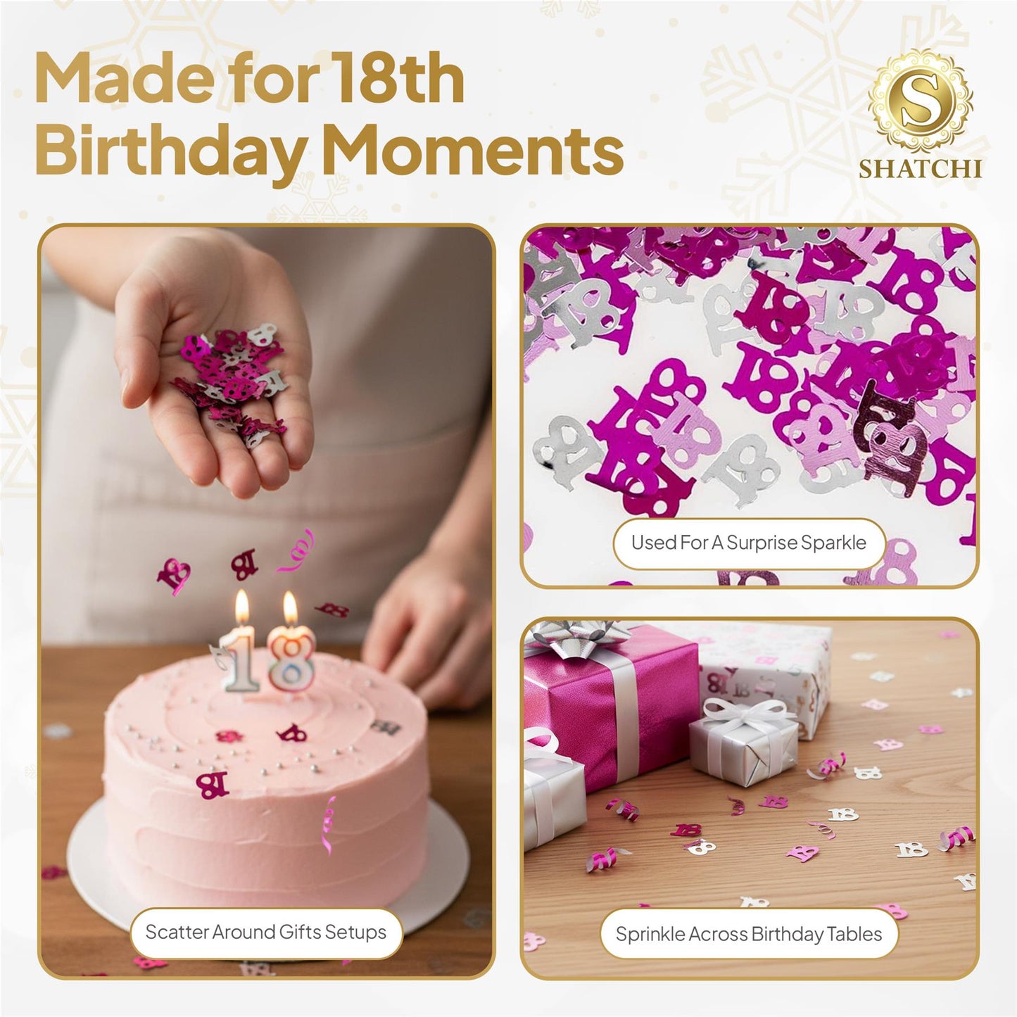 14g Pink Happy 18th Birthday Confetti