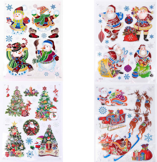 4pk Sheets 3D Window Stickers (81 Stickers) Each Sheet Size 30*45CM