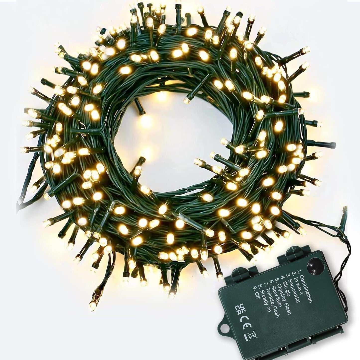 200 LED Warm White Outdoor String Lights