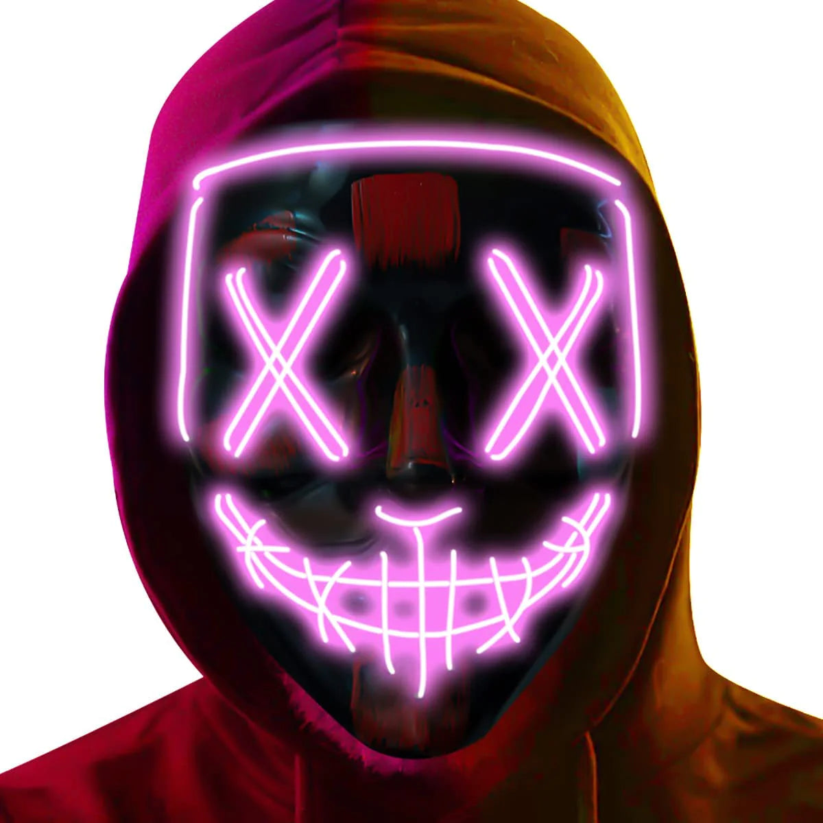 Halloween LED Purge Mask - Pink