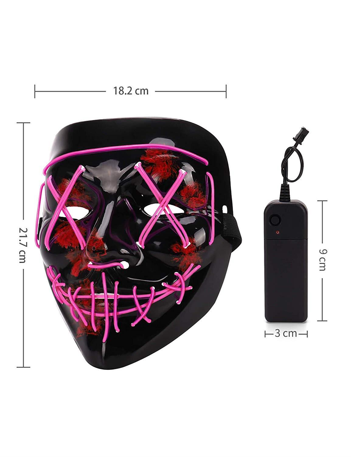 Halloween LED Purge Mask - Pink