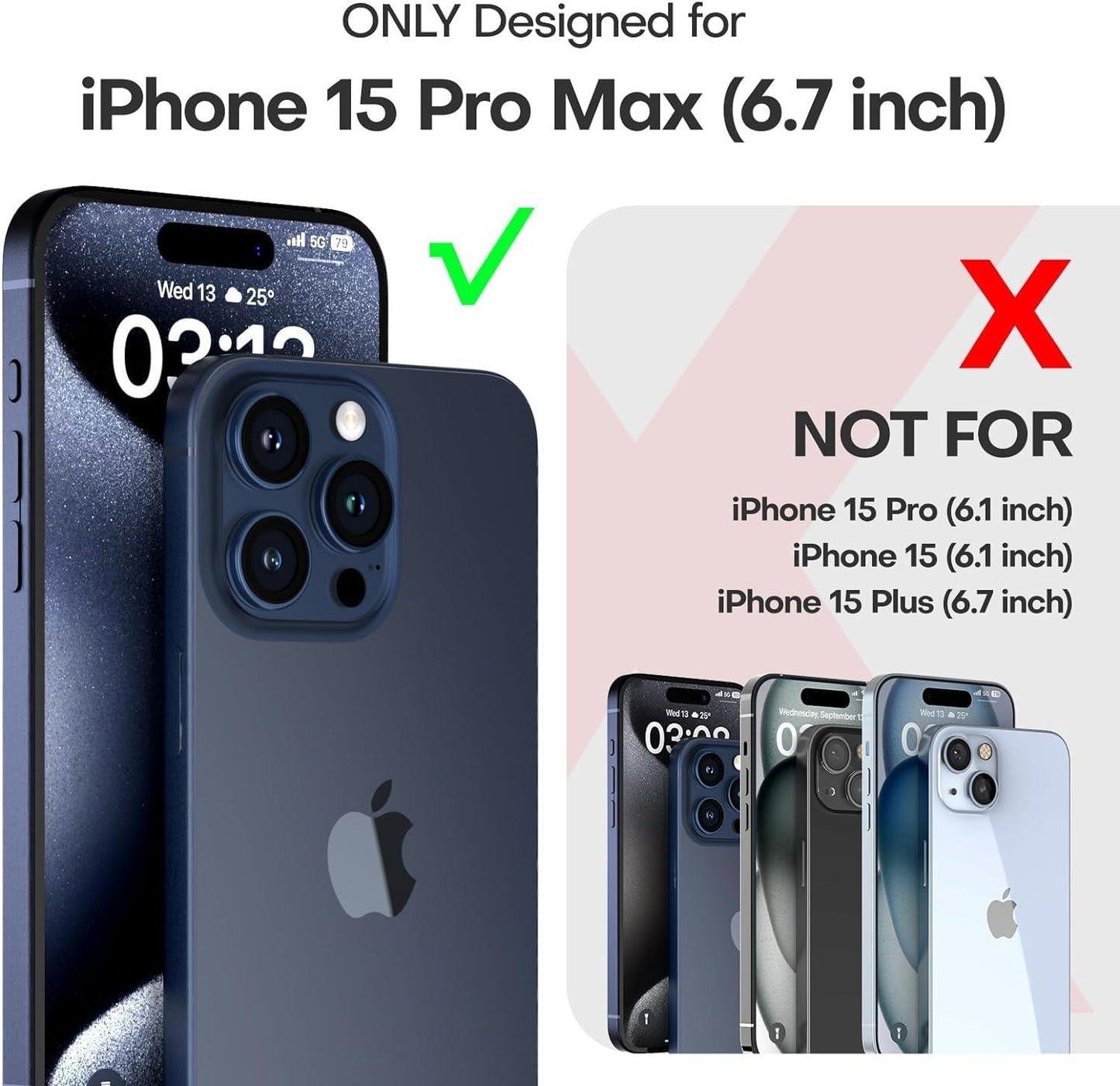 3 x Privacy Screen Protectors for iPhone 15 Pro Max