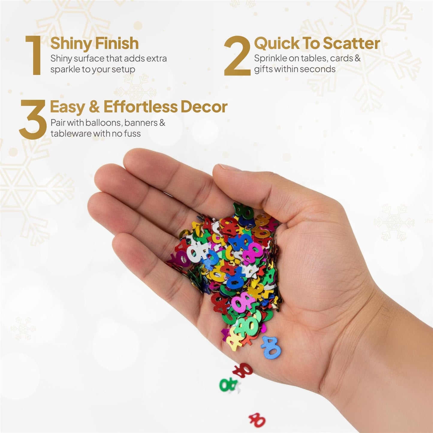 40th Birthday Confetti - Multicolour, 14g