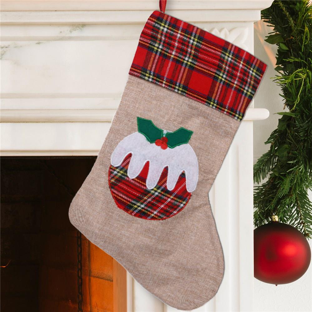 Christmas Stockings Christmas Pudding - 26x45cm