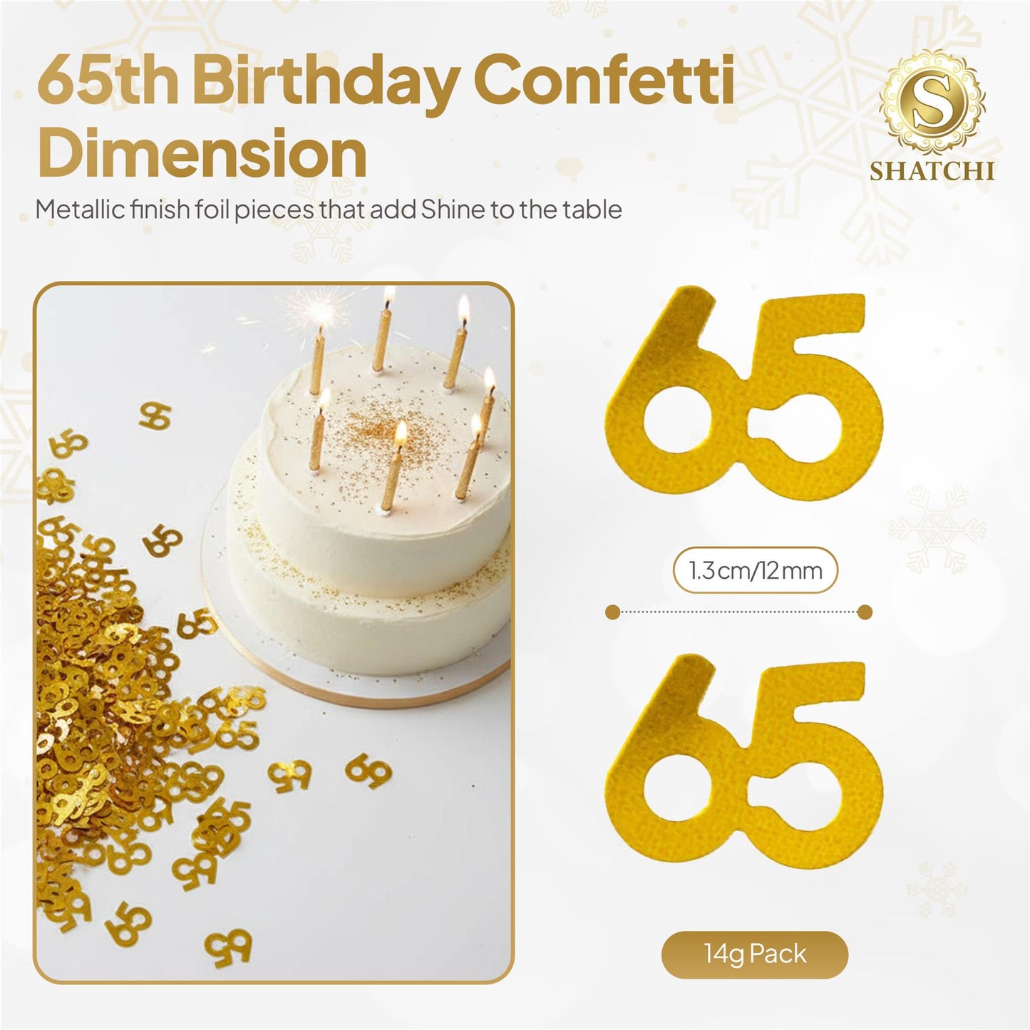 65th Confetti Gold 14G 1PK