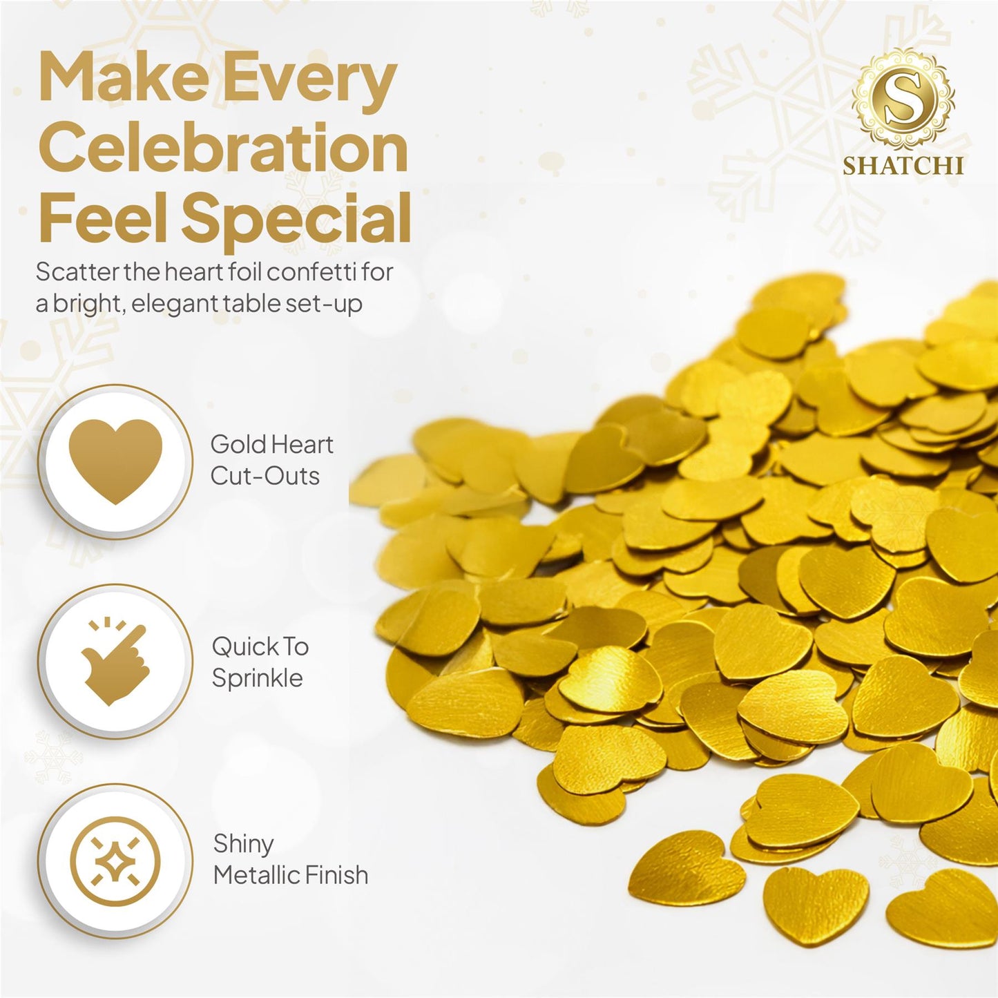 Heart Confetti Gold 14g, 1 Pack