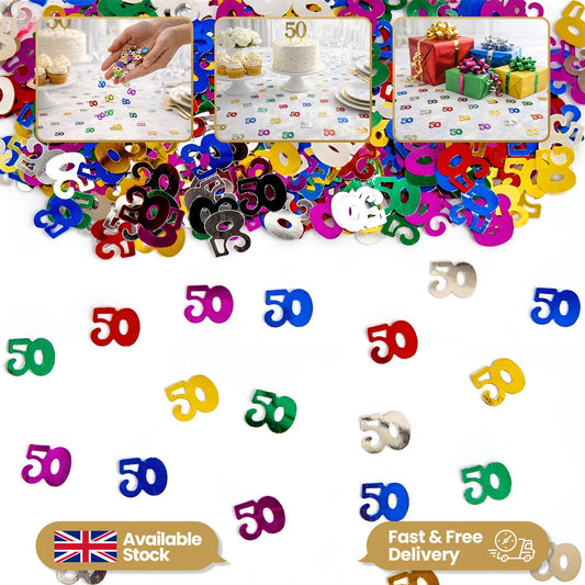 4 x 14g 50th Birthday Confetti