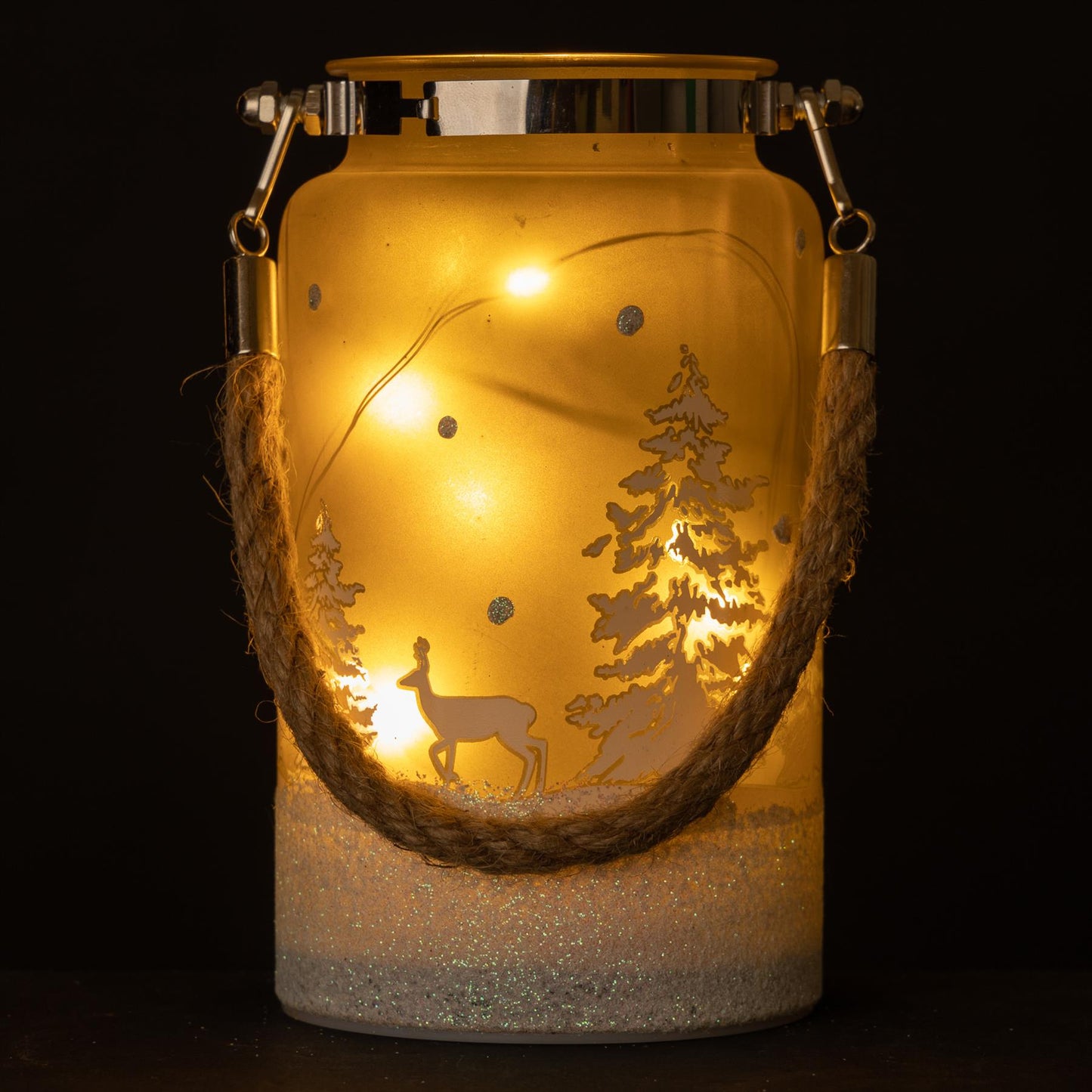 16cm Frosty Lantern Jar