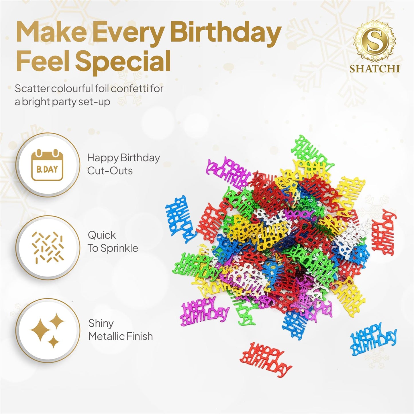 Multicolour Happy Birthday Confetti - 14g,