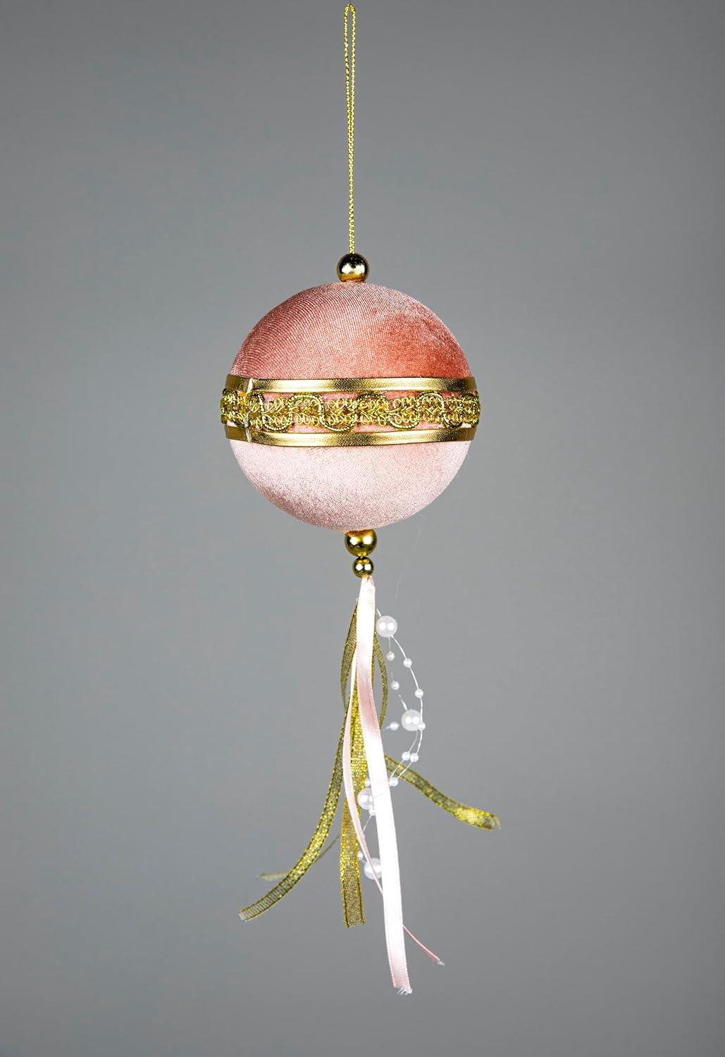 Pink Ball Decoration, 9cm