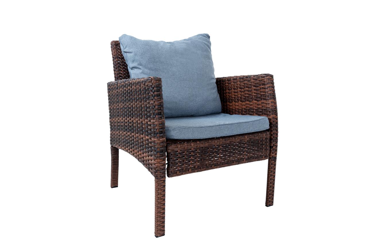 Dark Brown Rattan Sofa Set