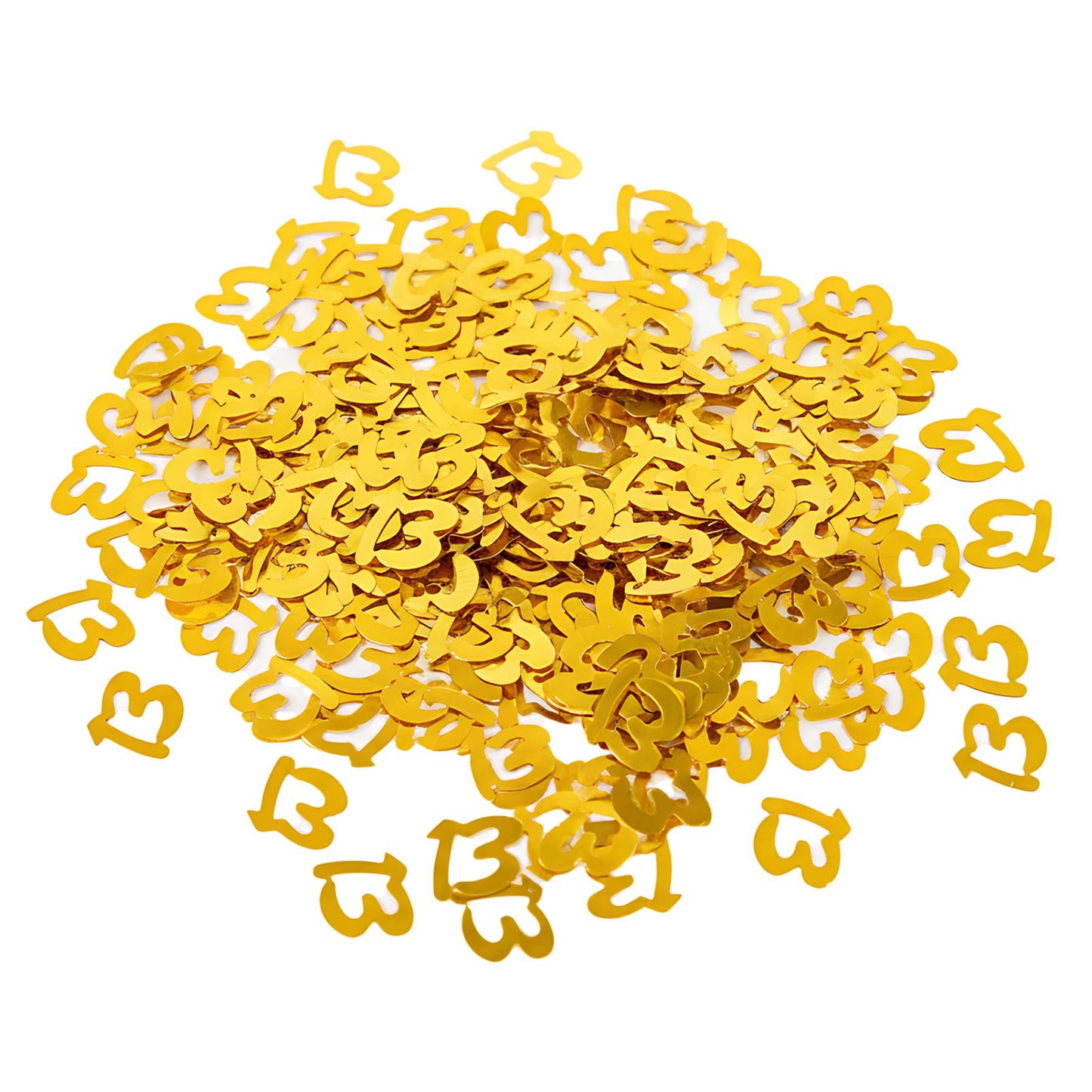 2 Packs of 13th Gold Birthday Confetti 14g each