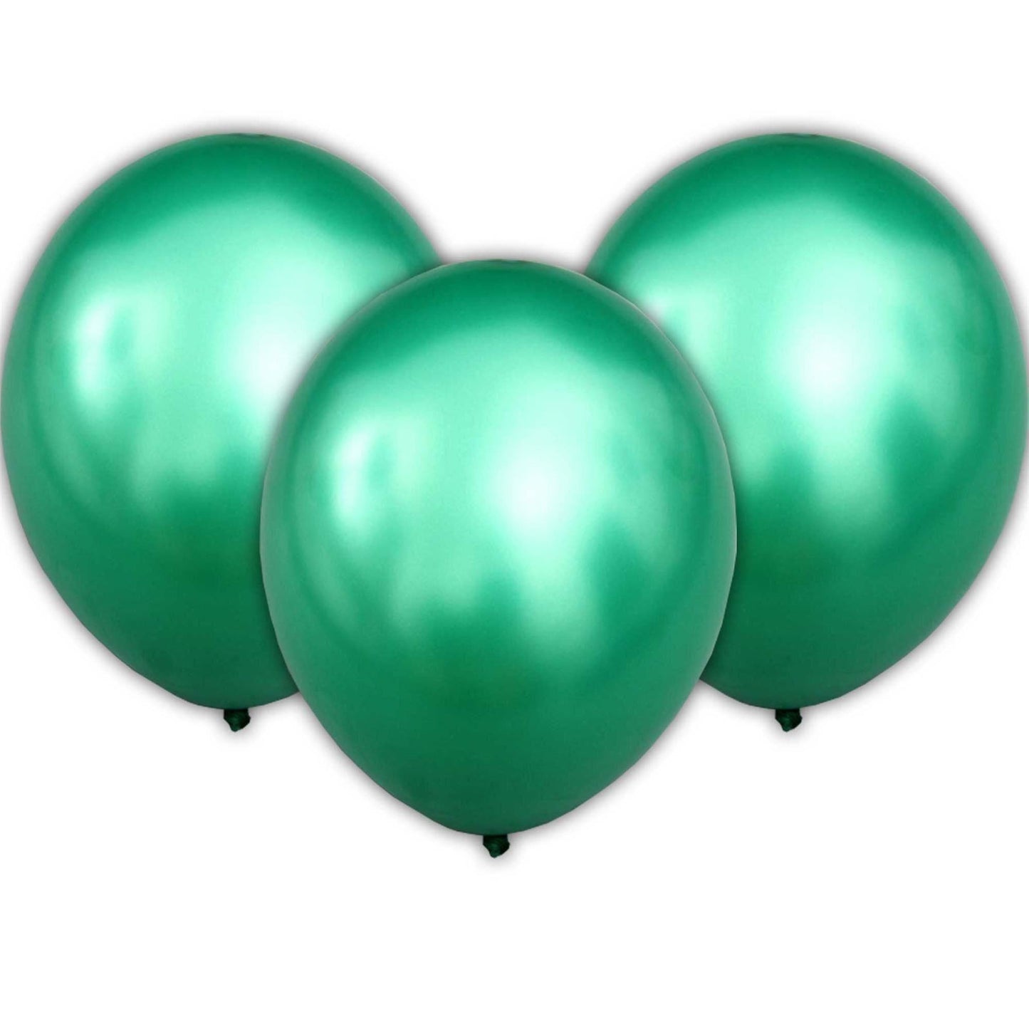 100pcs 12" Metallic Green Latex Balloons