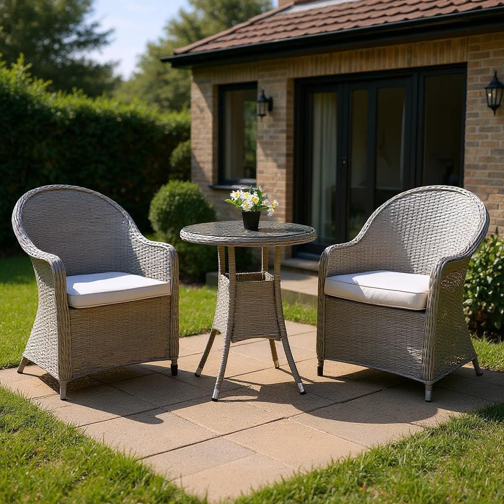 Sorrento 2 Seater Rattan Bistro Set 3Pcs