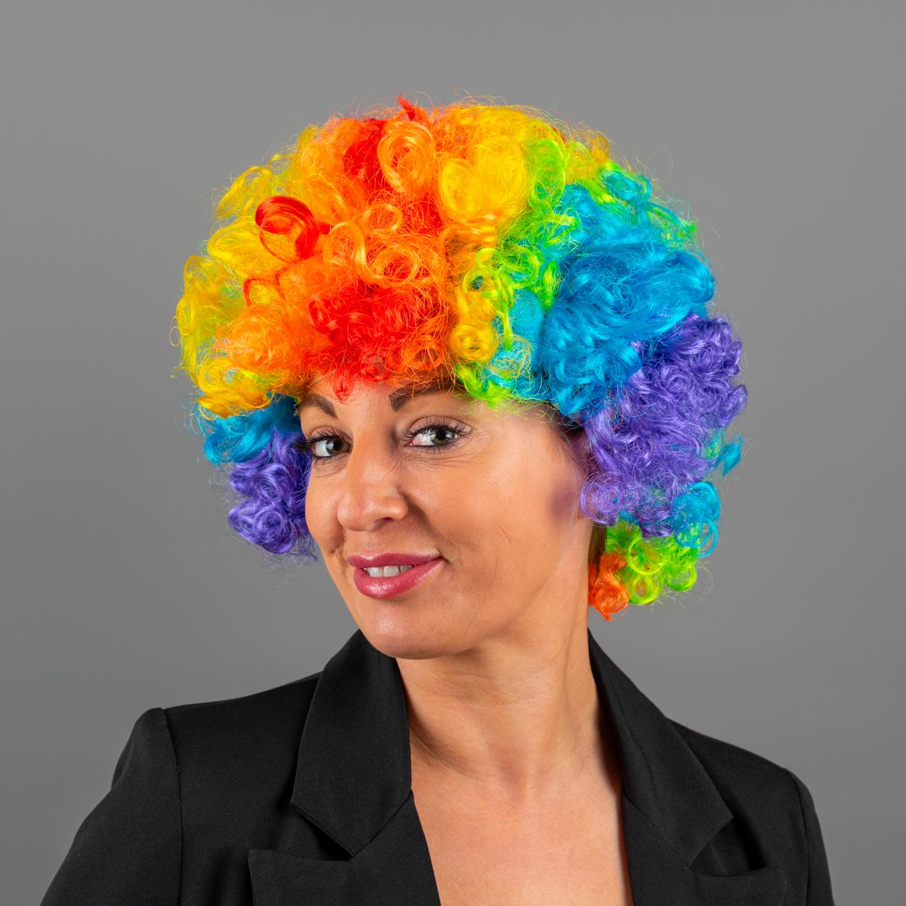 Multi Color Afro Curly Wig