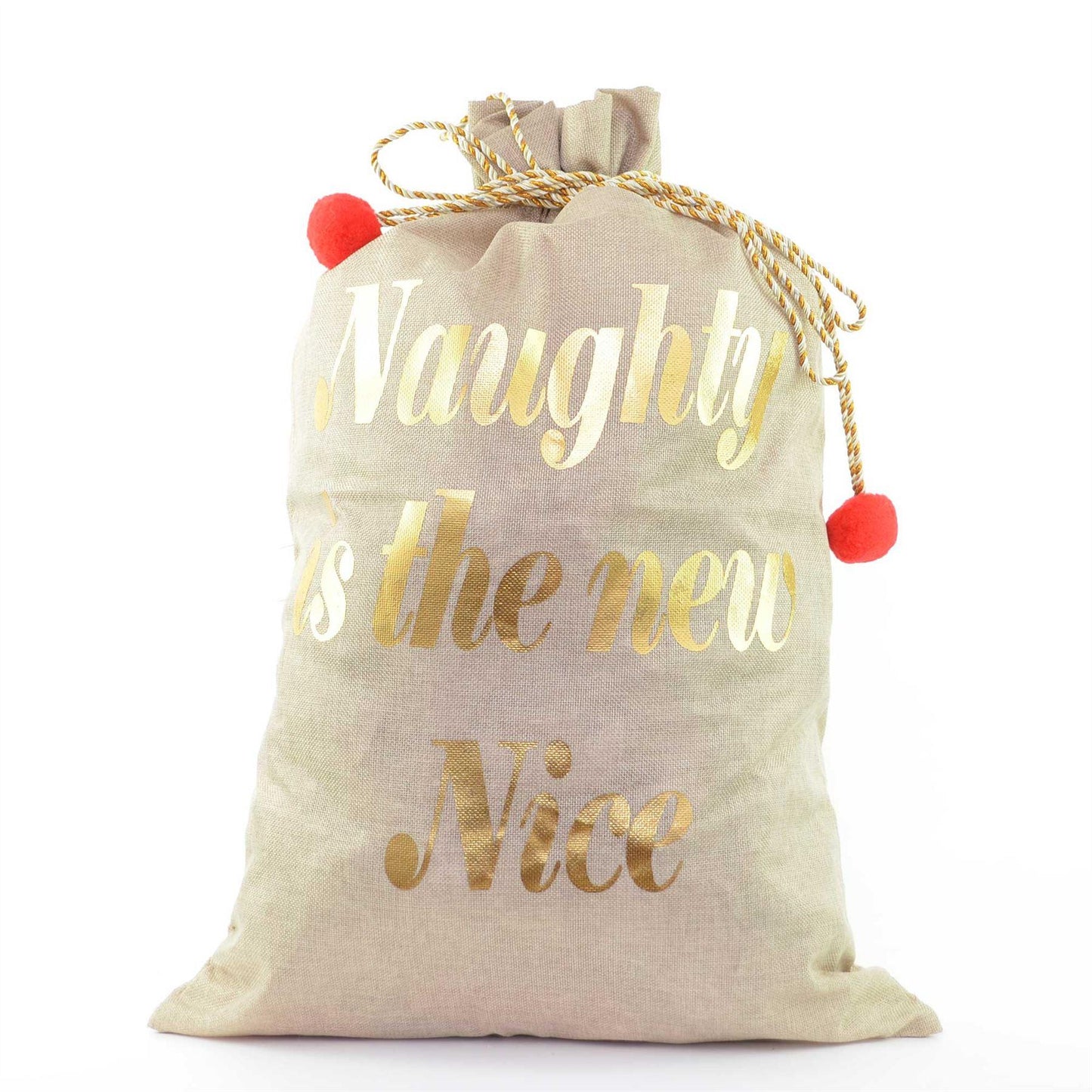 Santa Sack Naughty Is The New Nice Christmas Bag 72x50cm