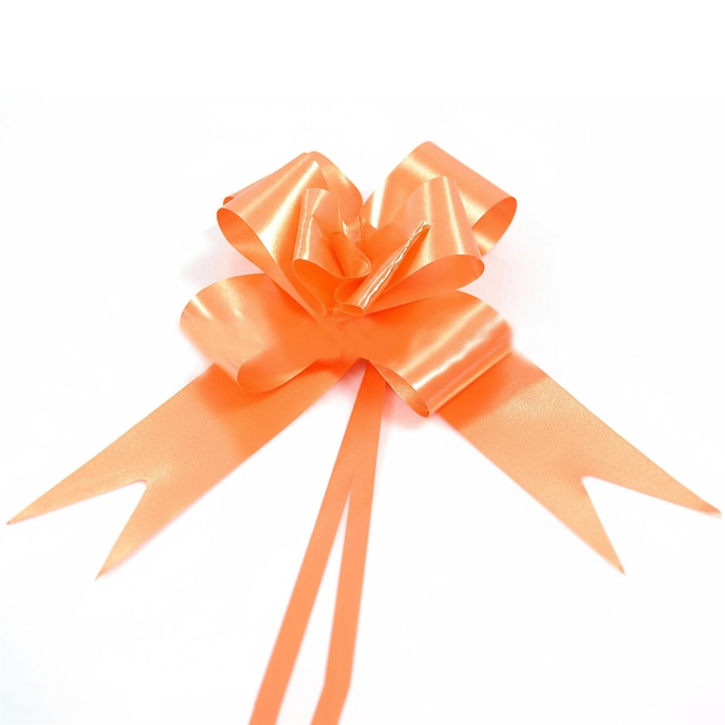 10 Orange Pull Bows - 30mm