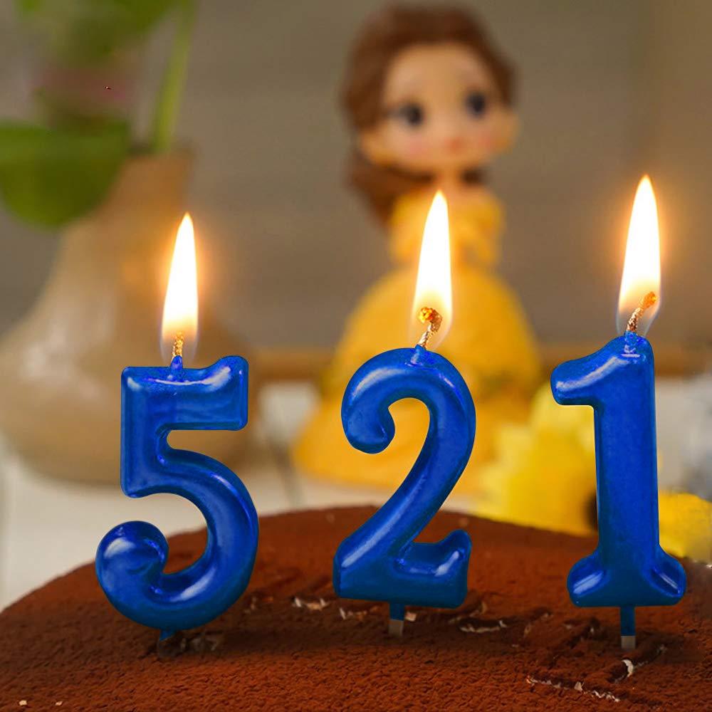 Blue Number 2 Candle