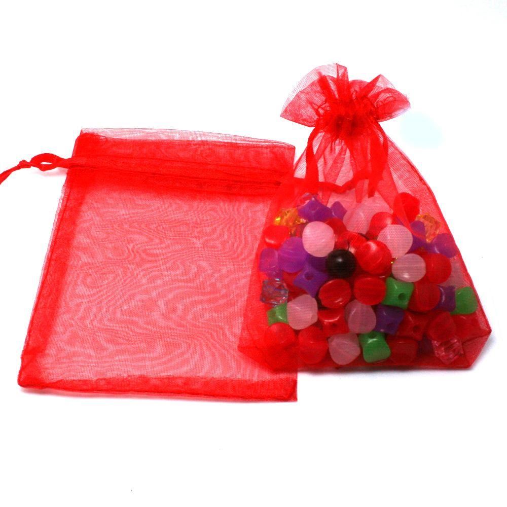 10 x 14cm Red Organza Gift Bags