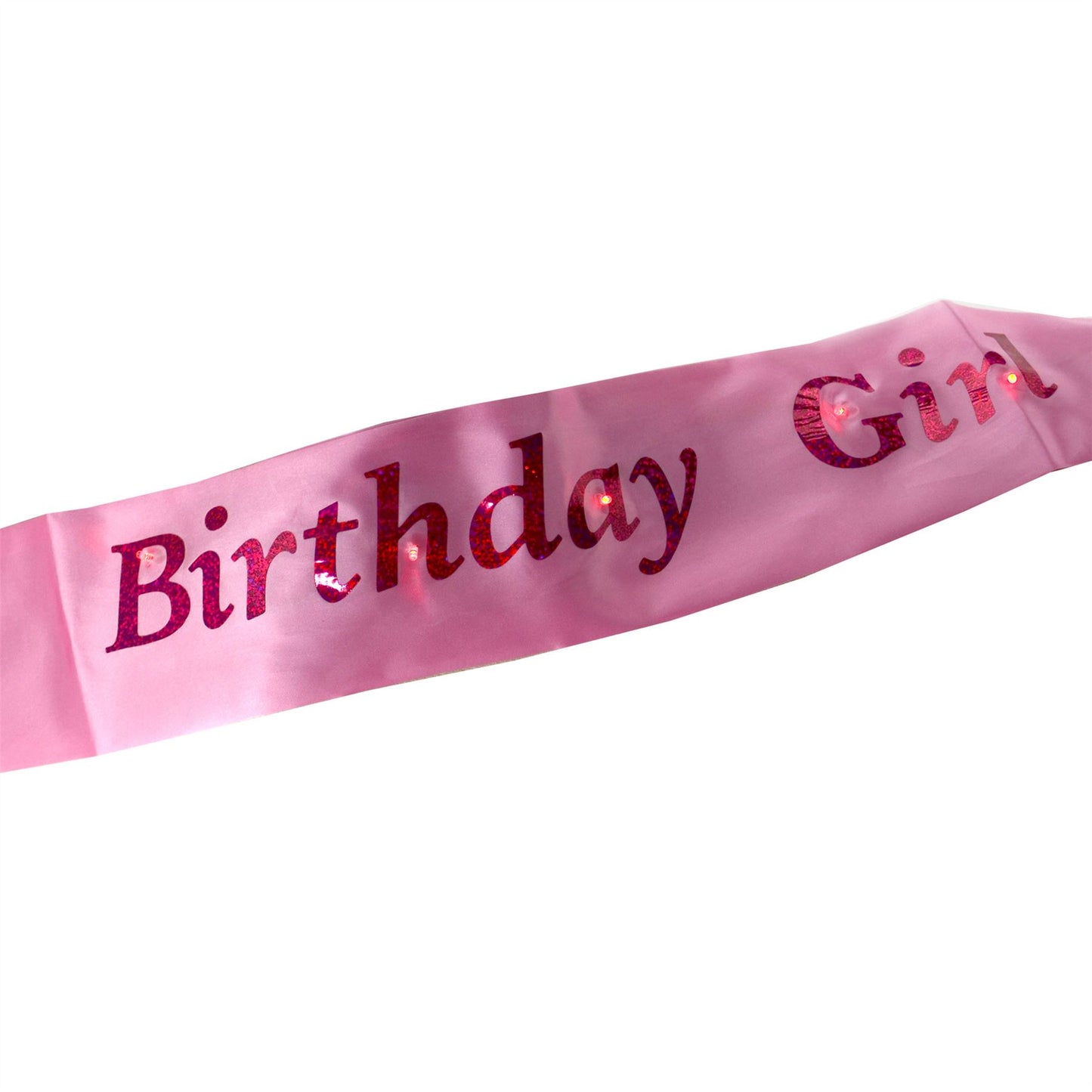 Shatchi "Birthday Girl" Flashing Pink Sash