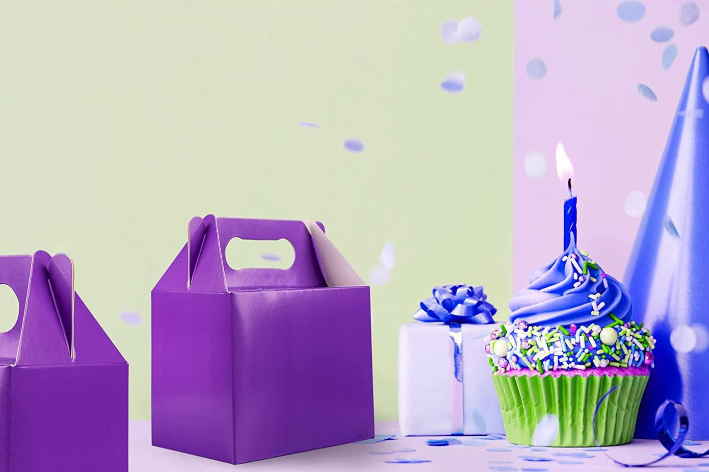 30 Purple Children's Party Lunch Boxes