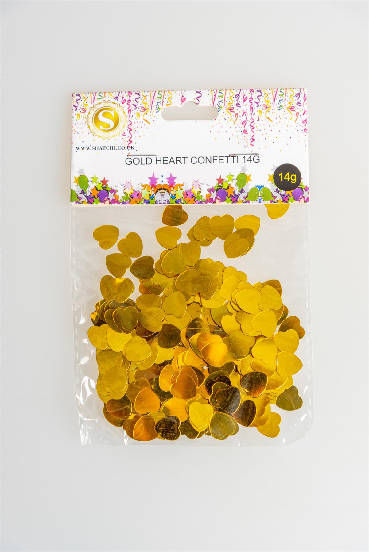 Heart Confetti Gold 14g, 1 Pack