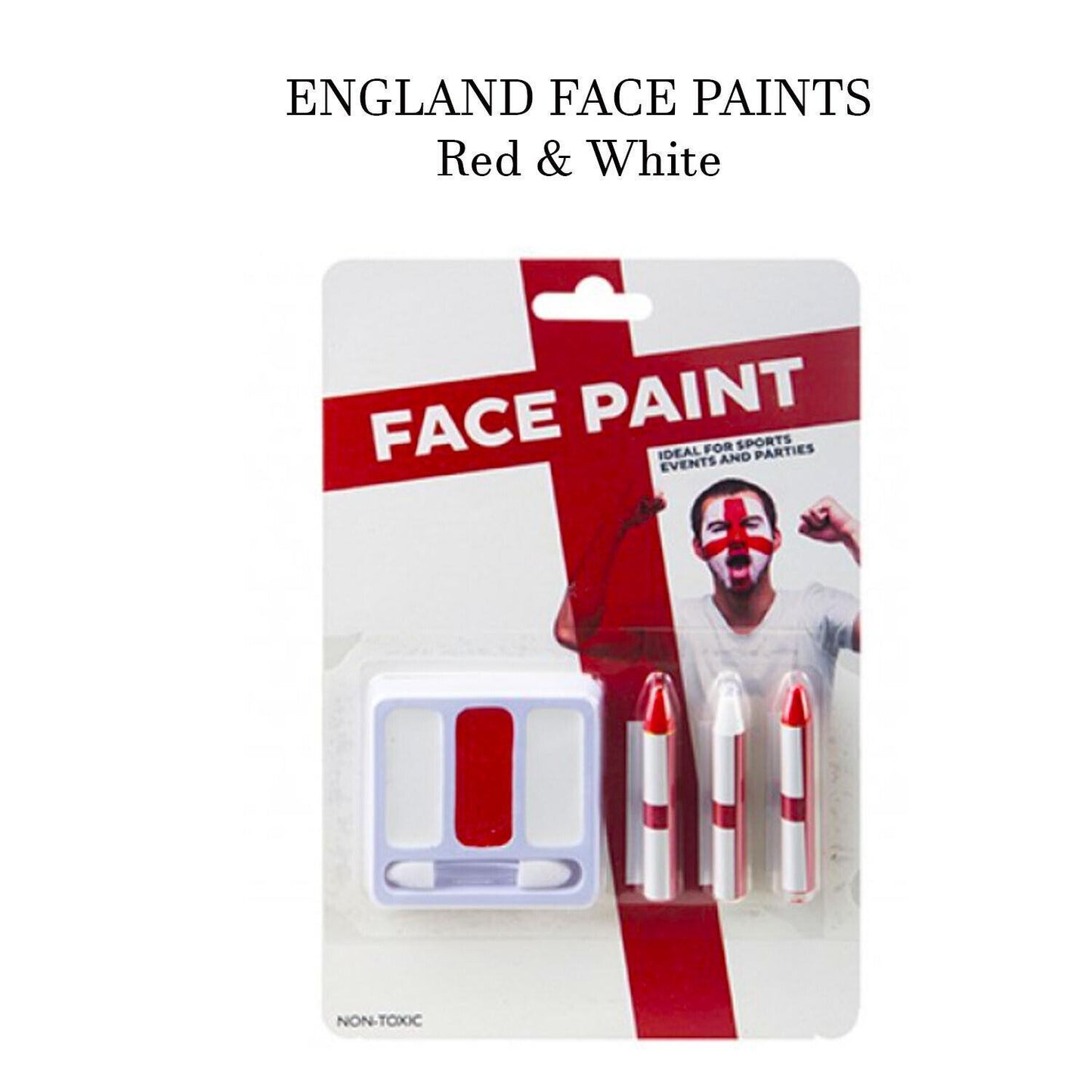 England Red and White Face Paint