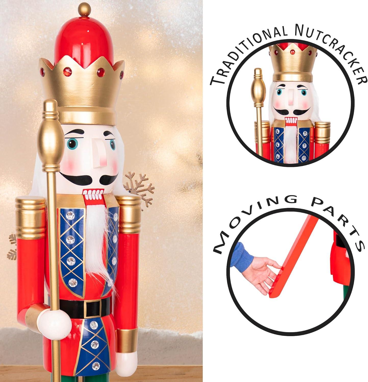 150cm Wooden Nutcrackers Figures Christmas Ornament