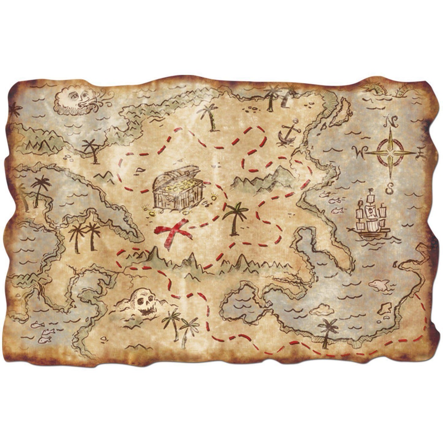 Pirate Treasure Map Party Game