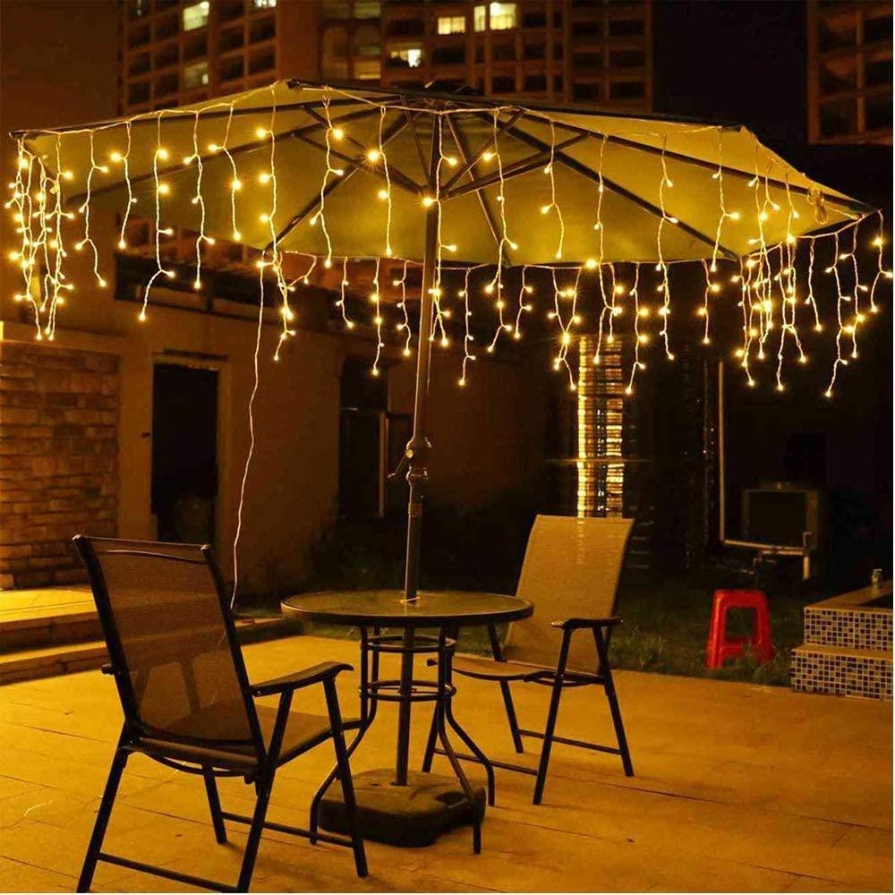 240 Warm White LED Icicle Lights (5m)