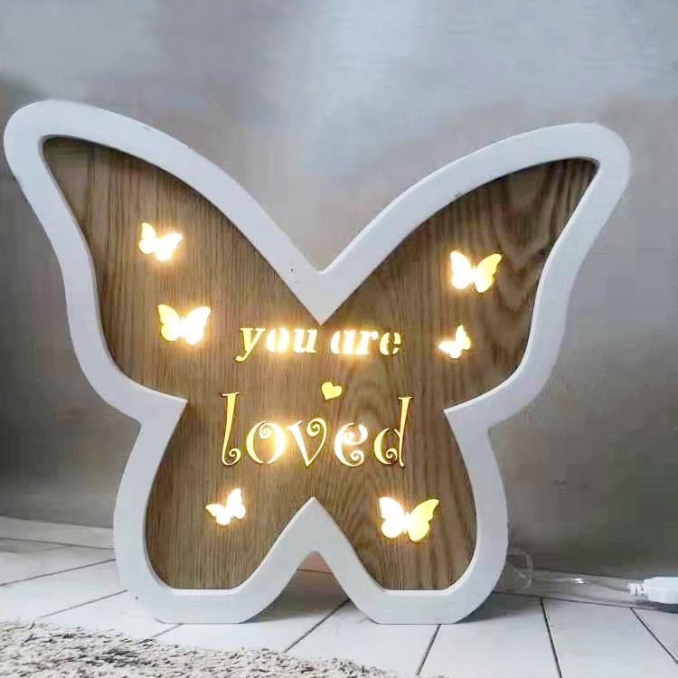 LED Light Up Christmas Frame Butterfly Shape