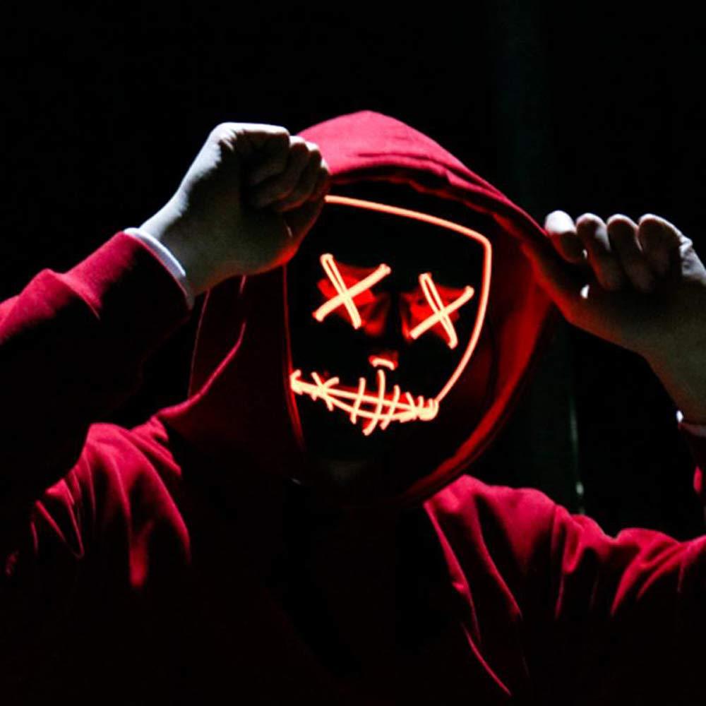 Halloween LED Stitched Purge Mask - Orange