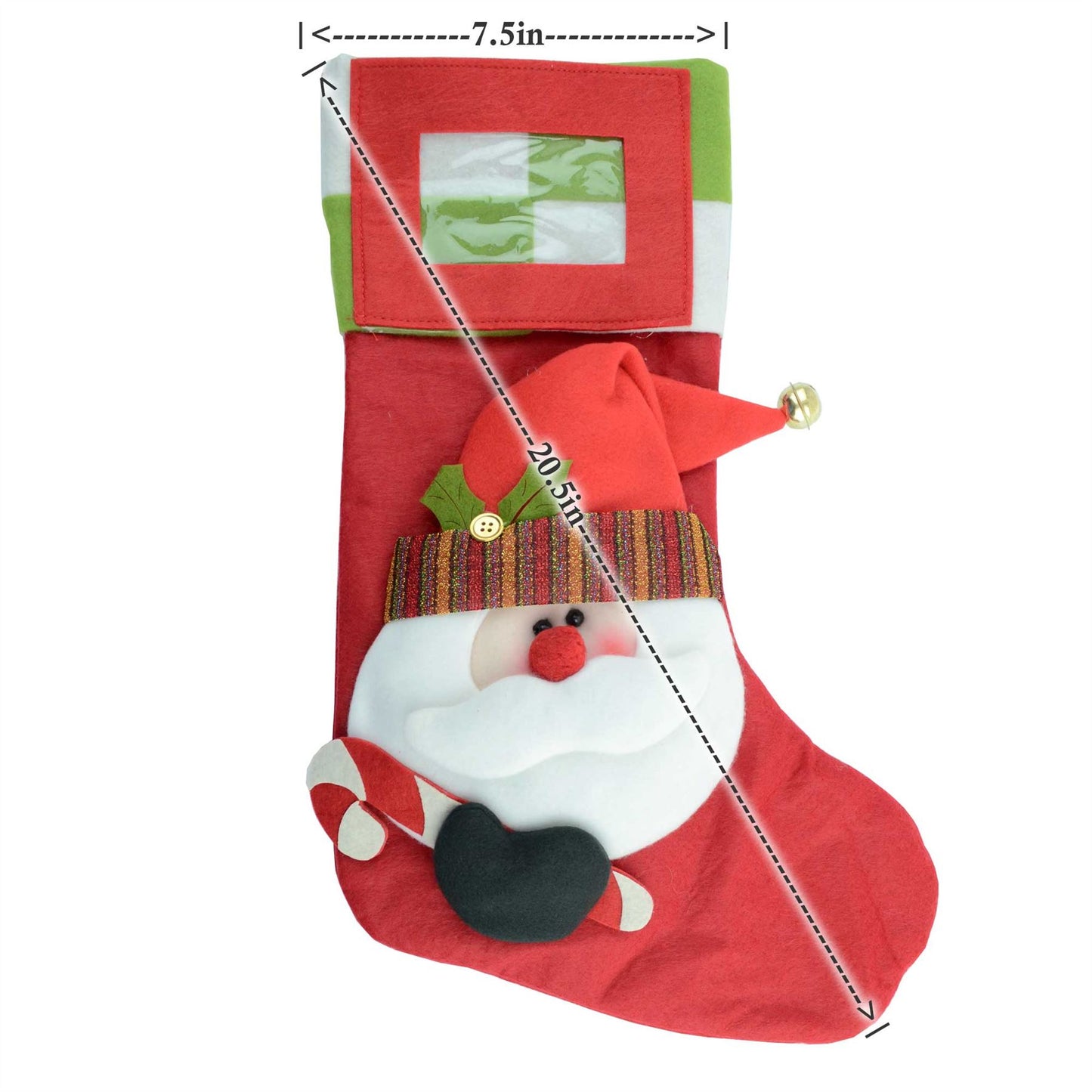 Personalized 3D Stocking with Santa Face