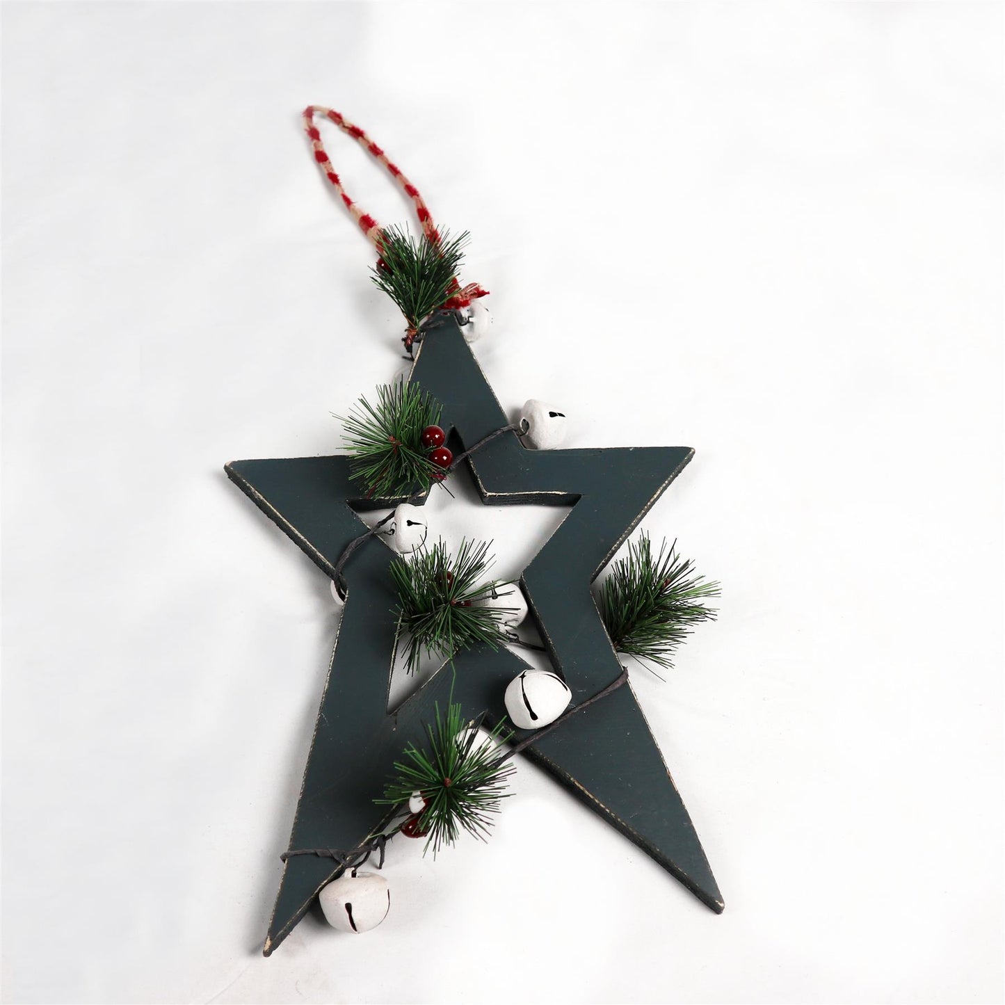 Hanging Decorations Green Star 30cm