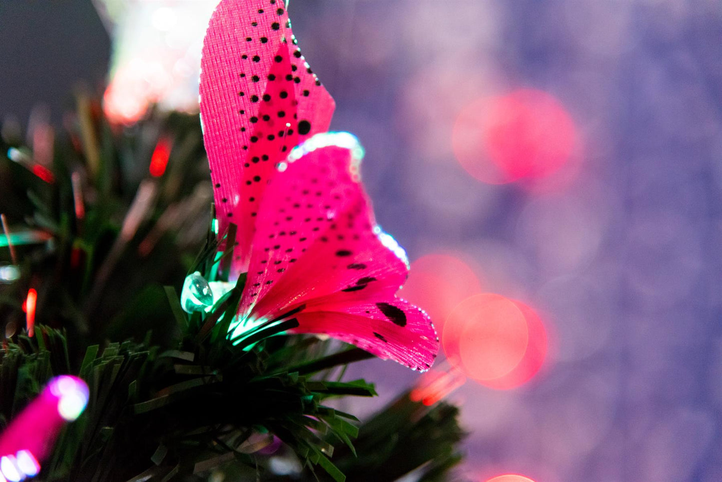 3ft Butterfly LED Fibre Optic Christmas Tree