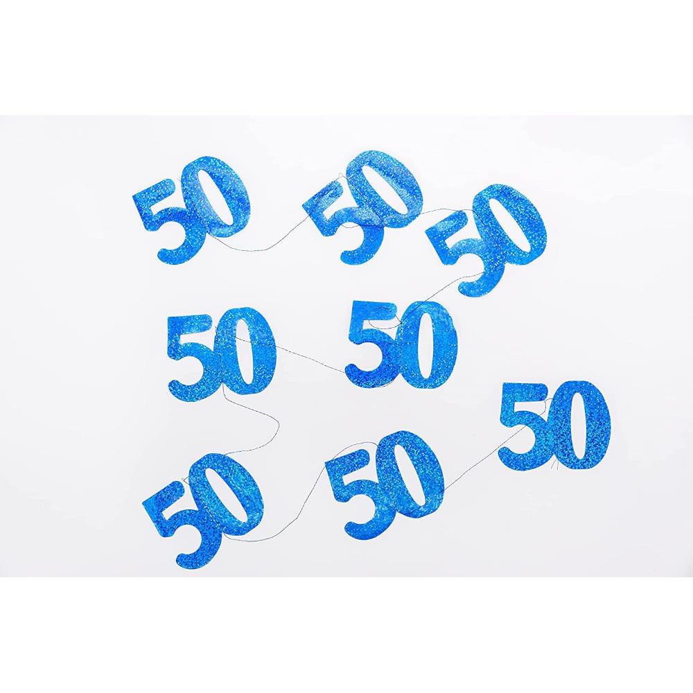 6 Blue 50th Decorations