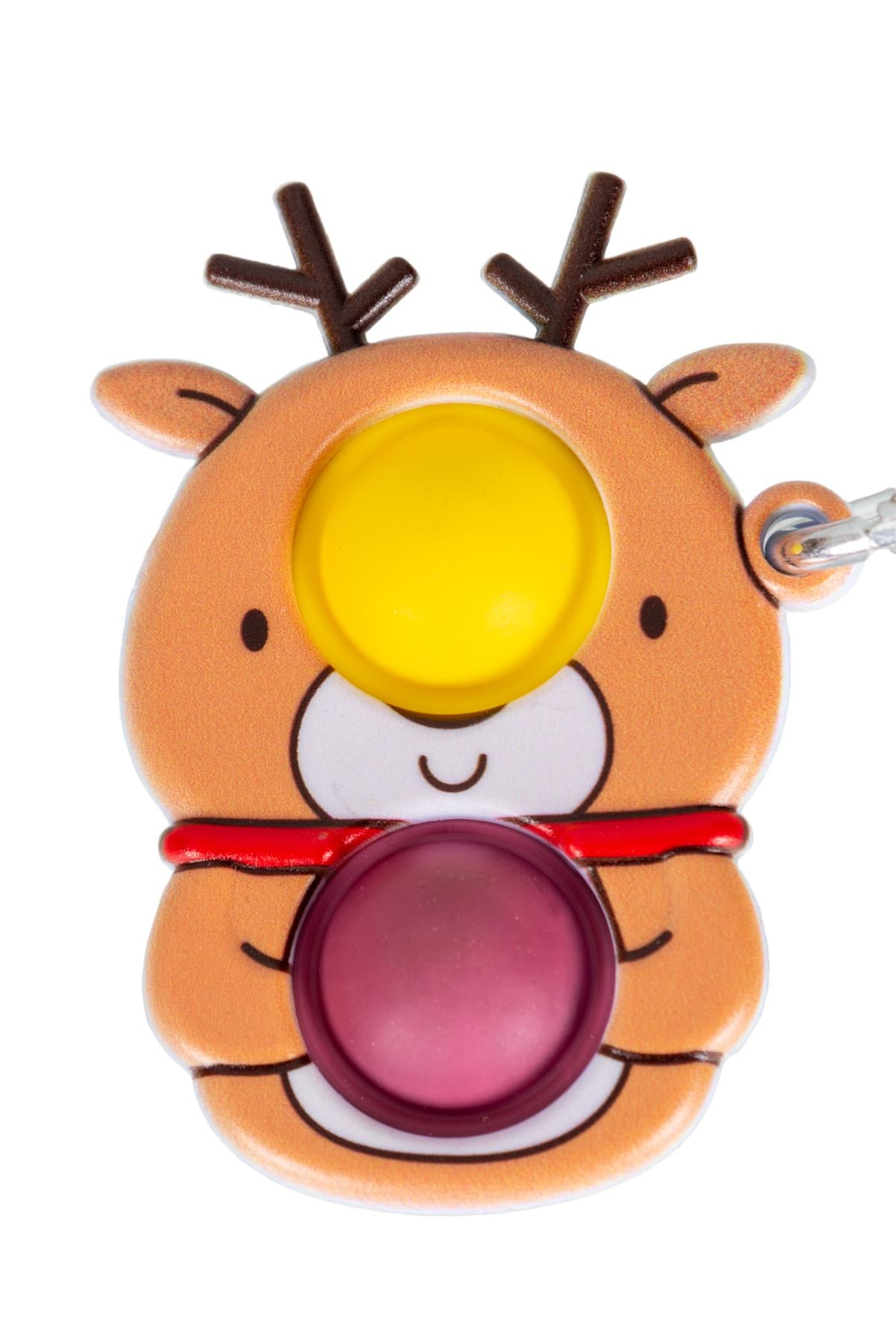 4Pcs Pop It Christmas Keyring Set