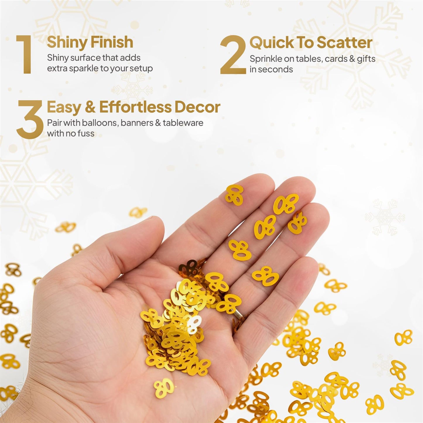 14g Gold 80th Confetti