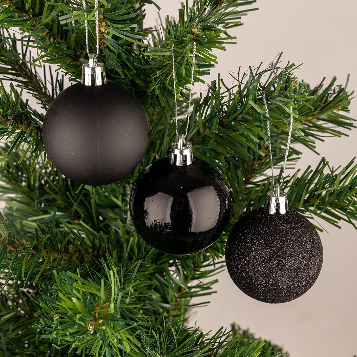 Black Baubles 5CM 9PCS Set