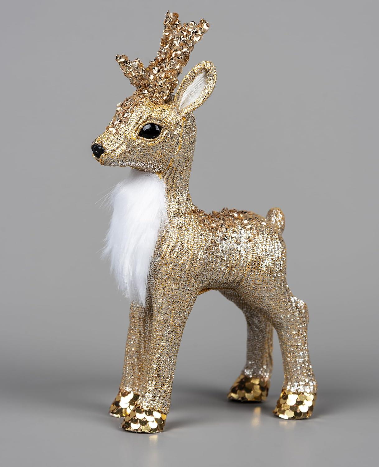 22cm Gold Reindeer Figurine