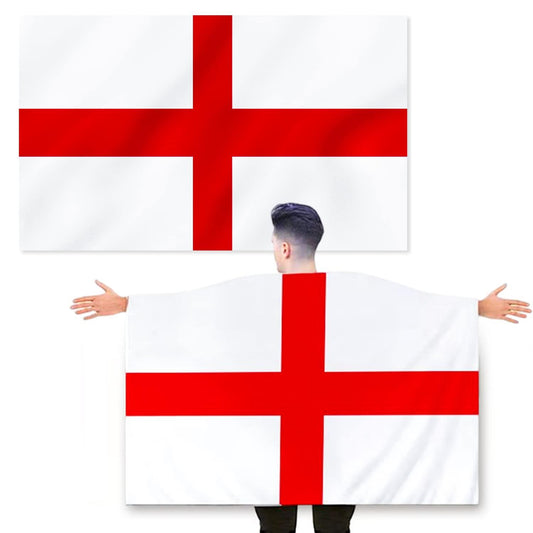 England St George Flag With Sleeve 5Ft X 3FT